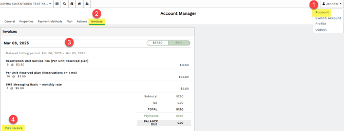 Account Invoices