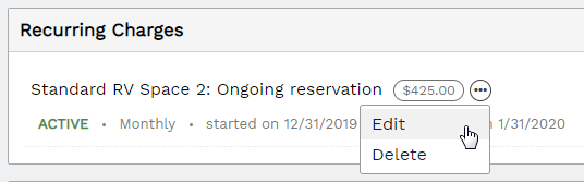 Create and Manage a Recurring Charge