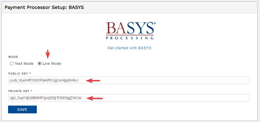 BASYS API Keys
